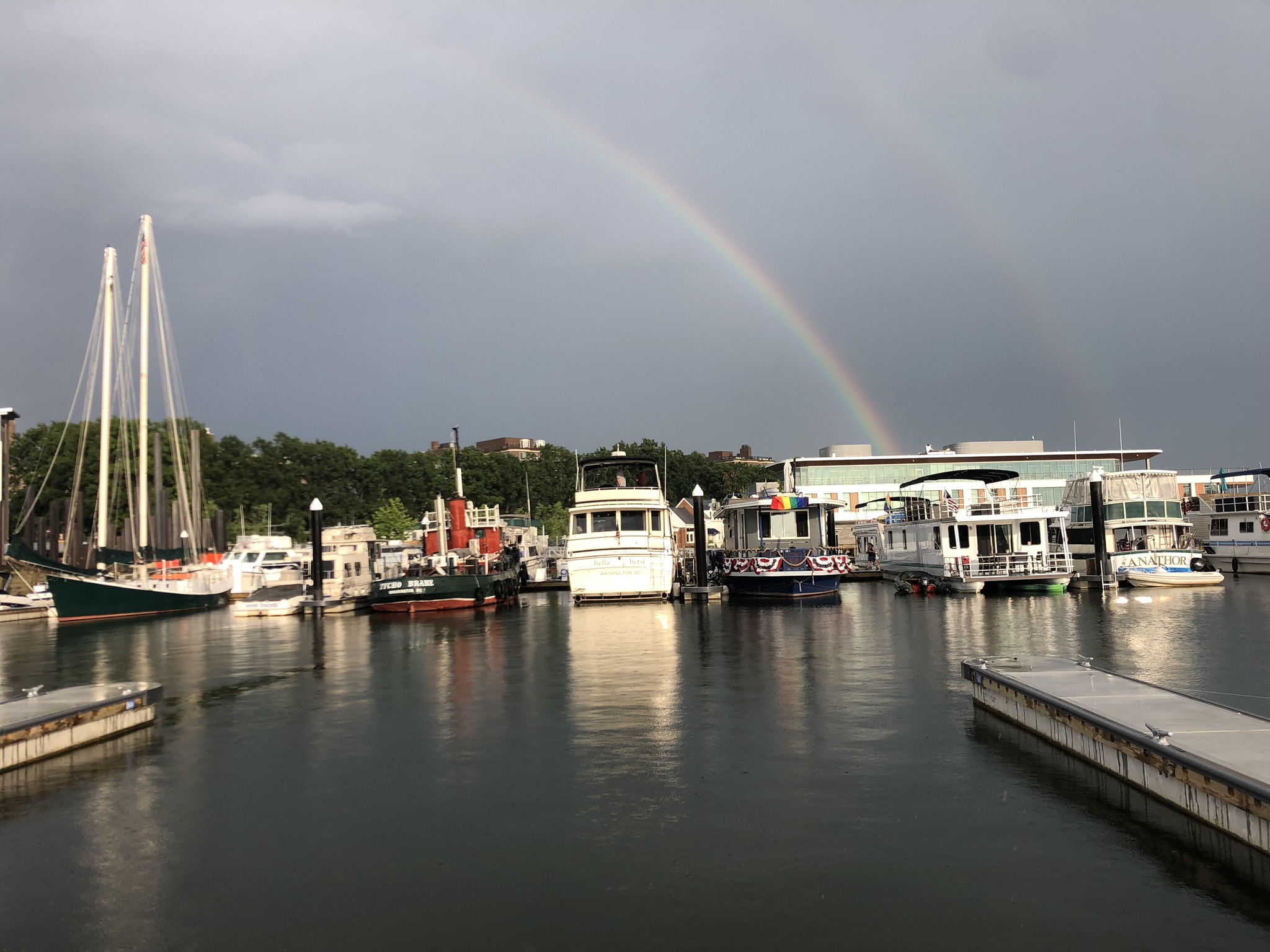 rainbow gangplank boatlife