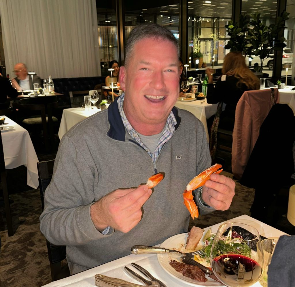 Scott Lawson, double-fixted on the seafood tower